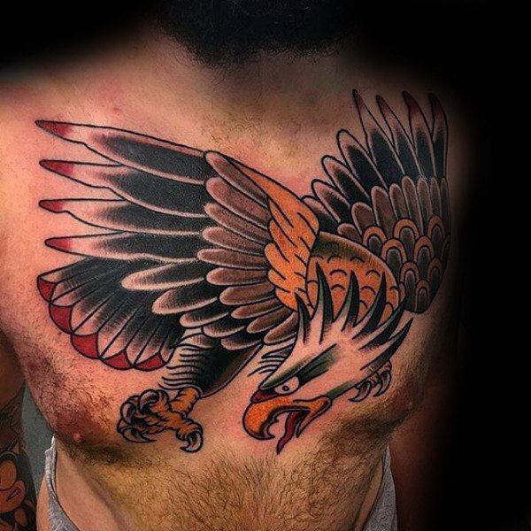 tatouage aigle poitrine 137