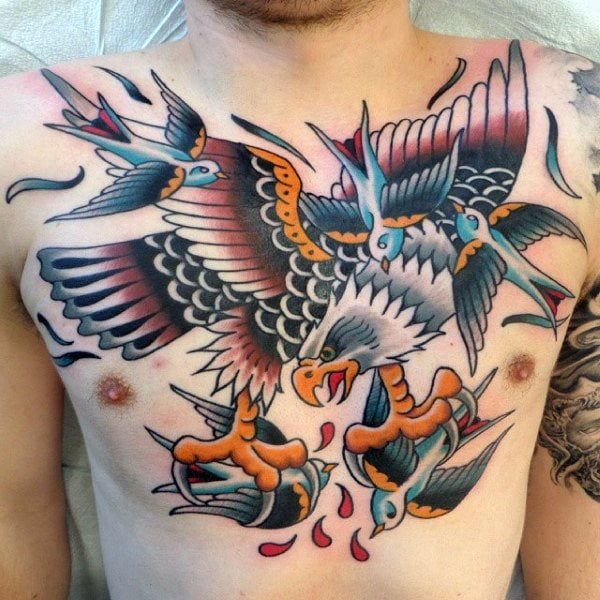 tatouage aigle poitrine 139