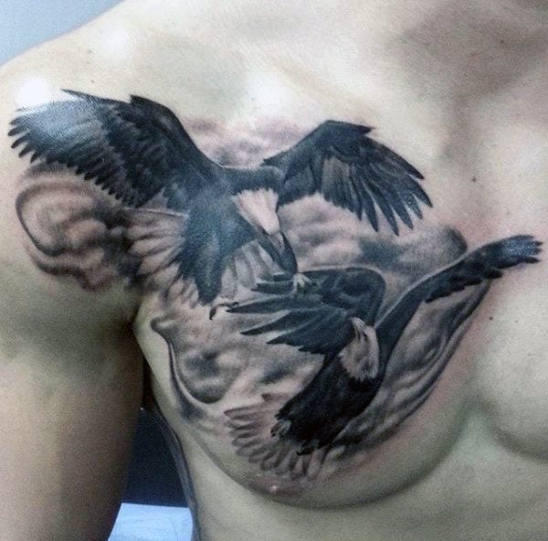 tatouage aigle poitrine 143