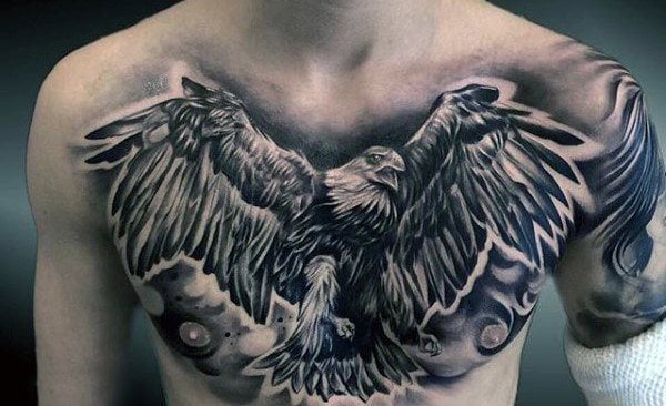 tatouage aigle poitrine 145