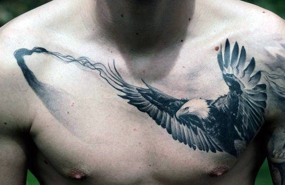 tatouage aigle poitrine 91