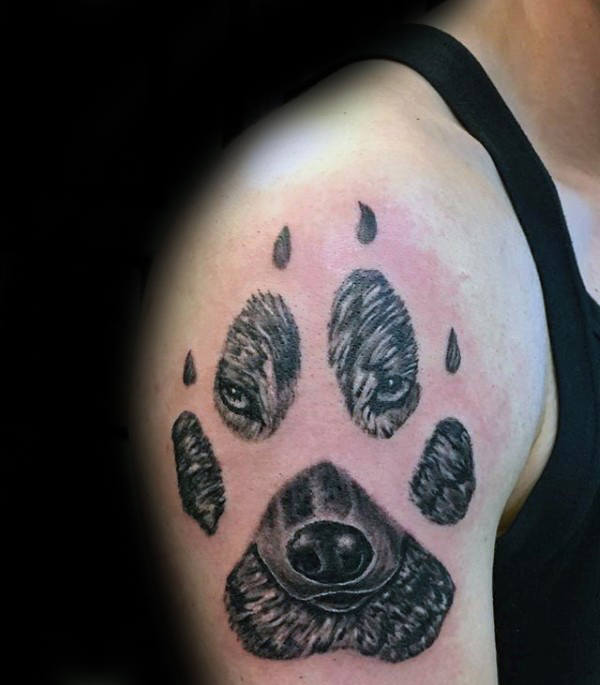tatouage griffe empreintes loup 106