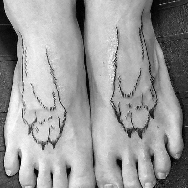 tatouage griffe empreintes loup 40