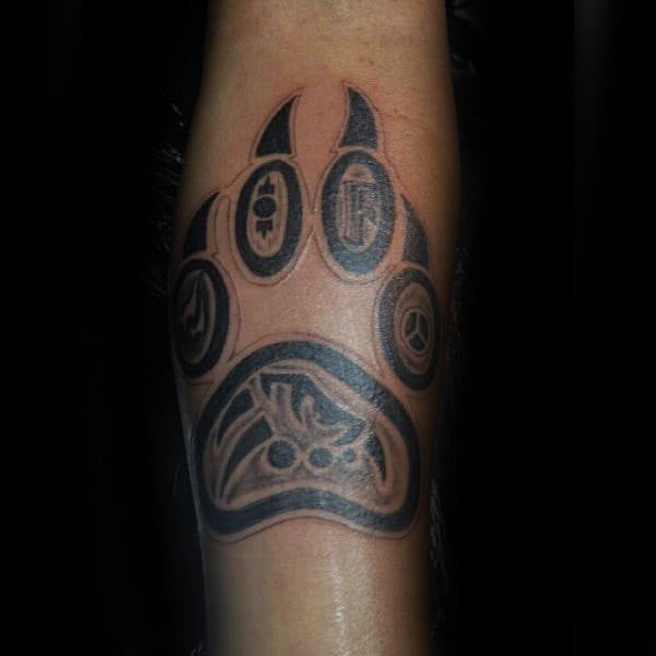 tatouage griffe empreintes loup 82