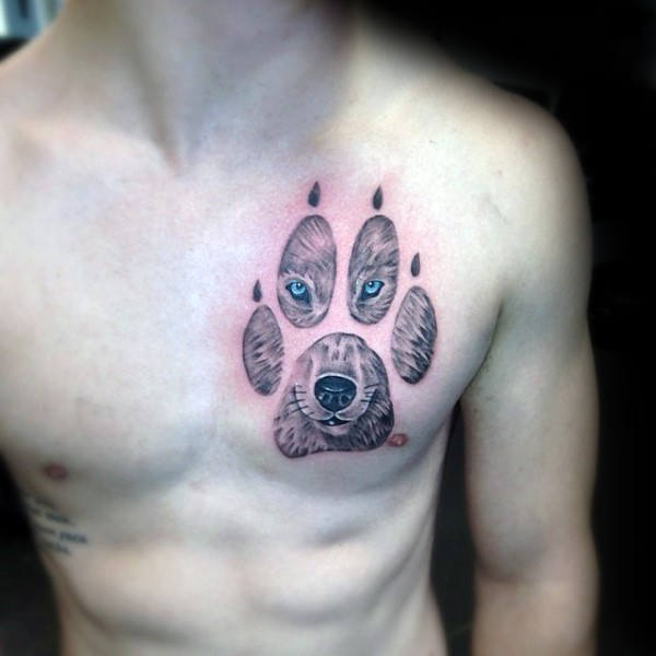 tatouage griffe empreintes loup 94