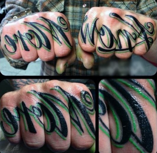 tatouage jointures des doigts 95