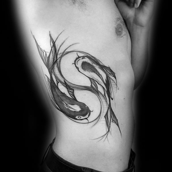 tatouage poissons koi yin yang 78