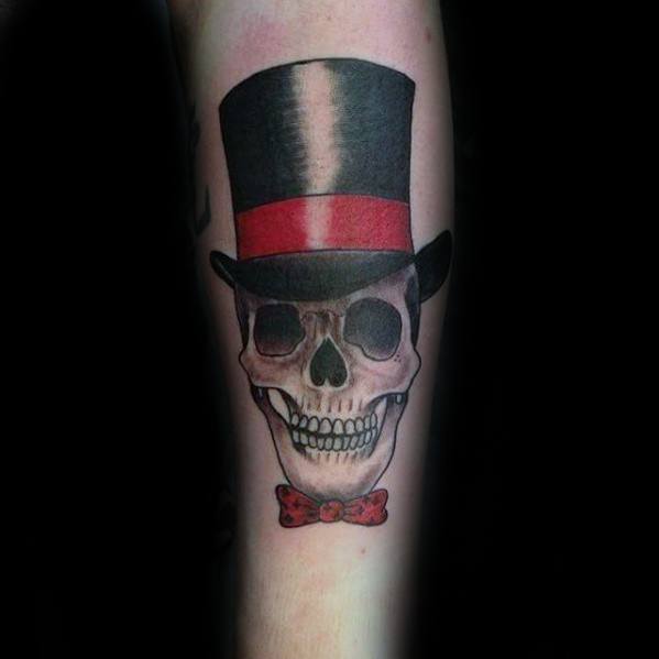 tatouage tete de mort avec chapeau 11