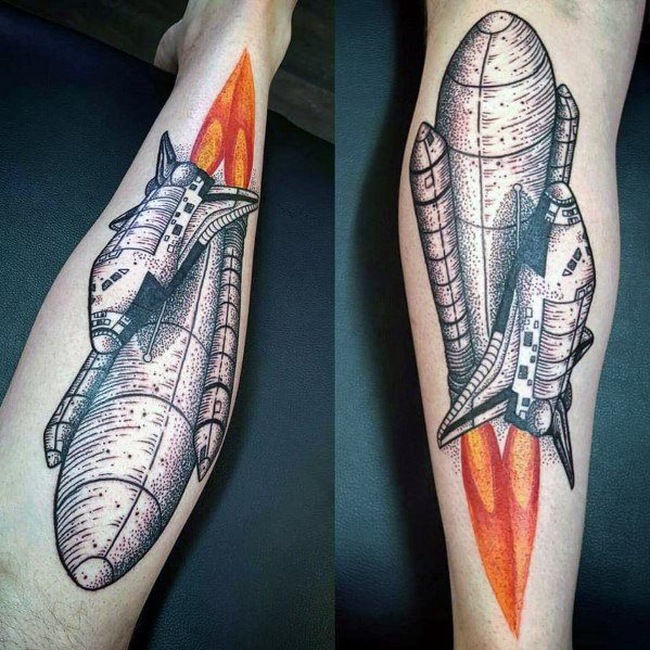 tatouage vaisseau spatial 68