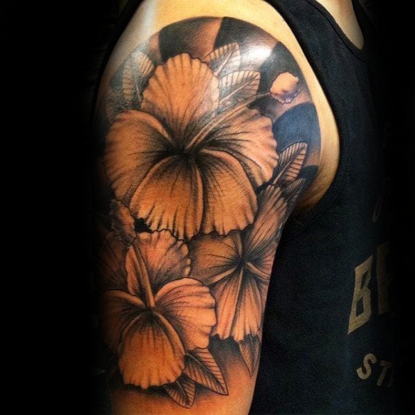 tatouage fleur hibiscus 108