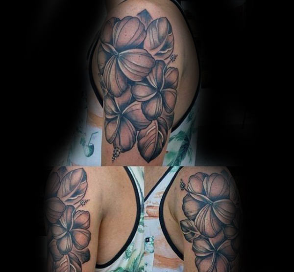 tatouage fleur hibiscus 111