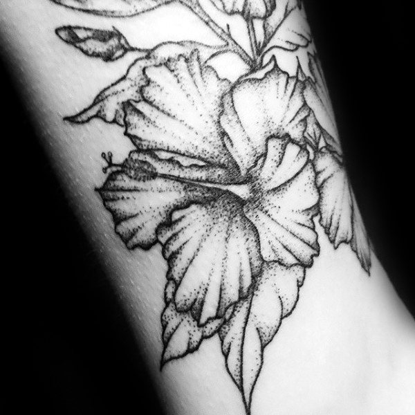 tatouage fleur hibiscus 114