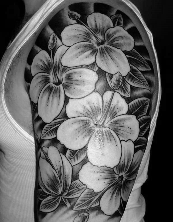 tatouage fleur hibiscus 12