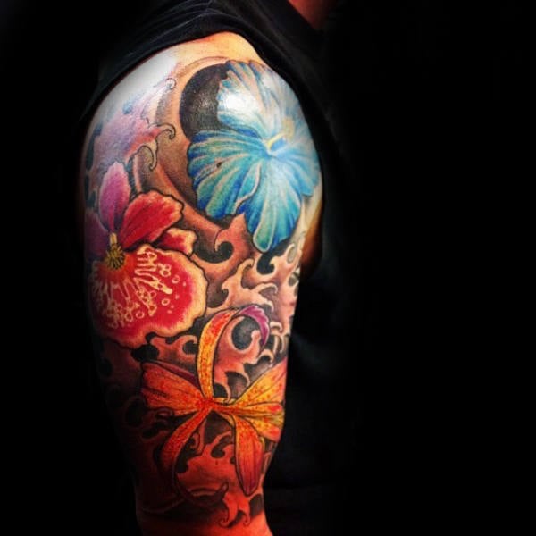 tatouage fleur hibiscus 141