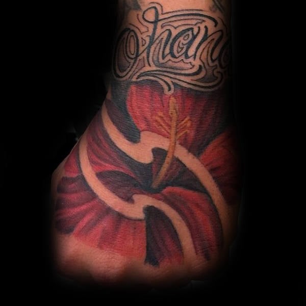 tatouage fleur hibiscus 153
