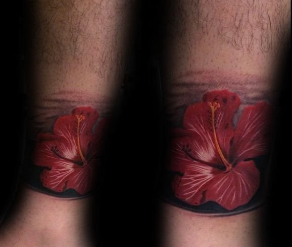 tatouage fleur hibiscus 174