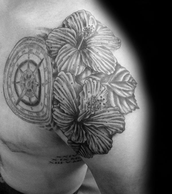 tatouage fleur hibiscus 186