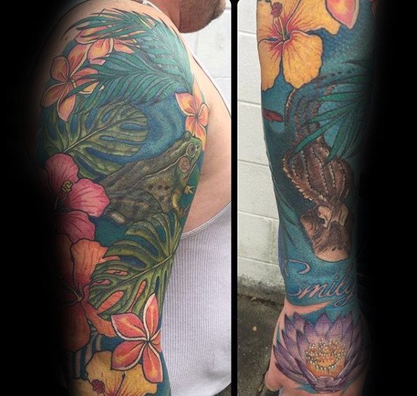 tatouage fleur hibiscus 219