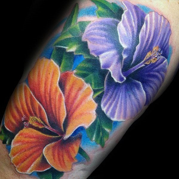 tatouage fleur hibiscus 24
