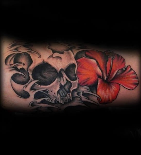 tatouage fleur hibiscus 57