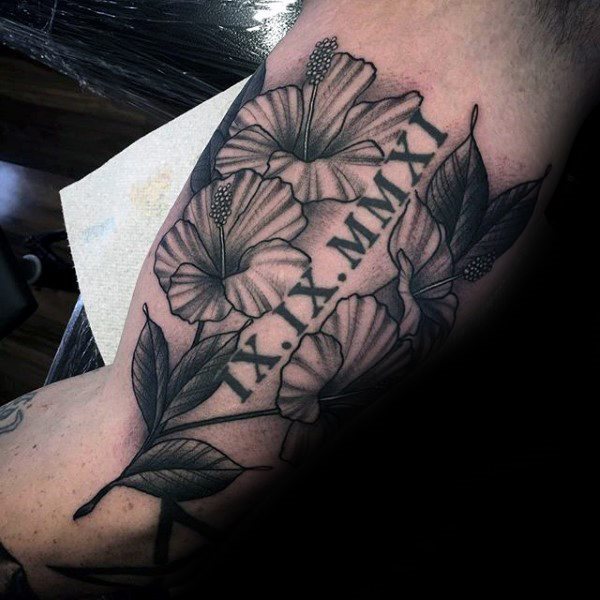 tatouage fleur hibiscus 84