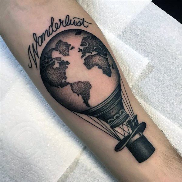 tatouage globe terrestre 03