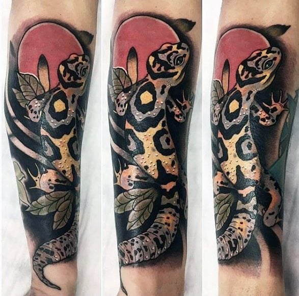 tatouage lezard gecko 37
