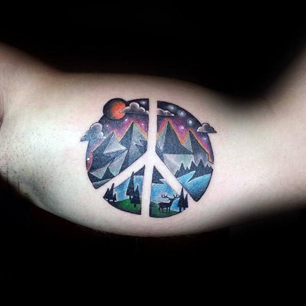 tatouage symbole paix 113