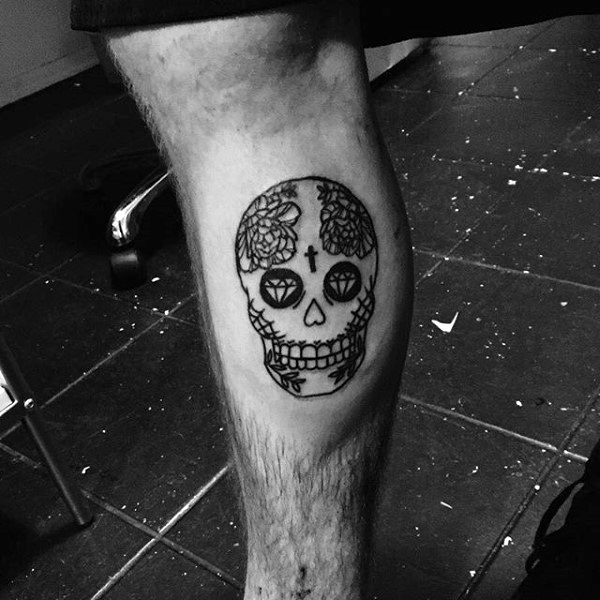 tatouage tete de mort mexicaine en sucre 07