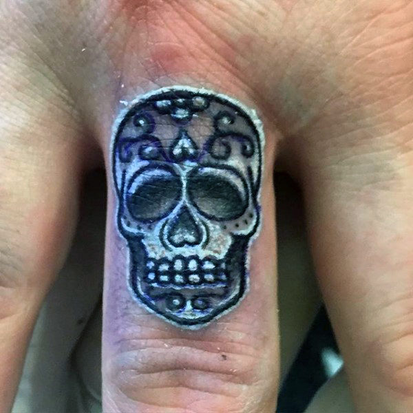 tatouage tete de mort mexicaine en sucre 09