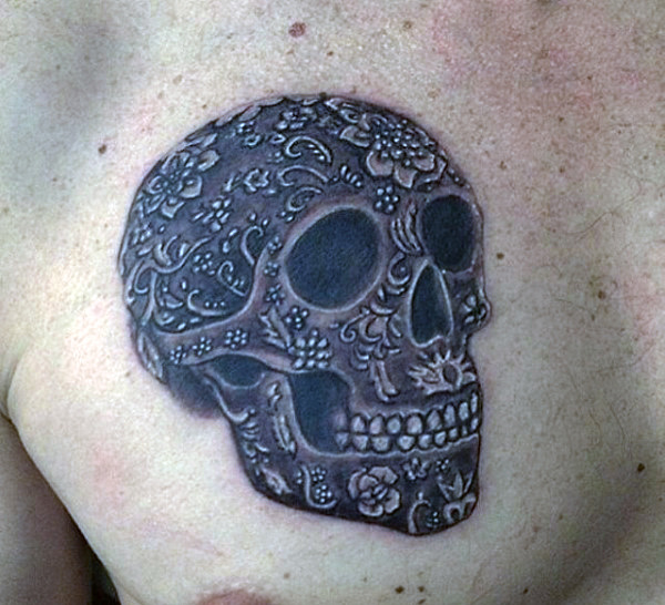 tatouage tete de mort mexicaine en sucre 21