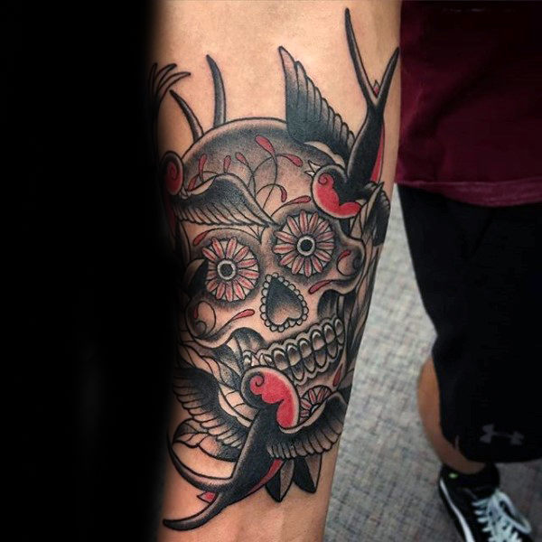 tatouage tete de mort mexicaine en sucre 31