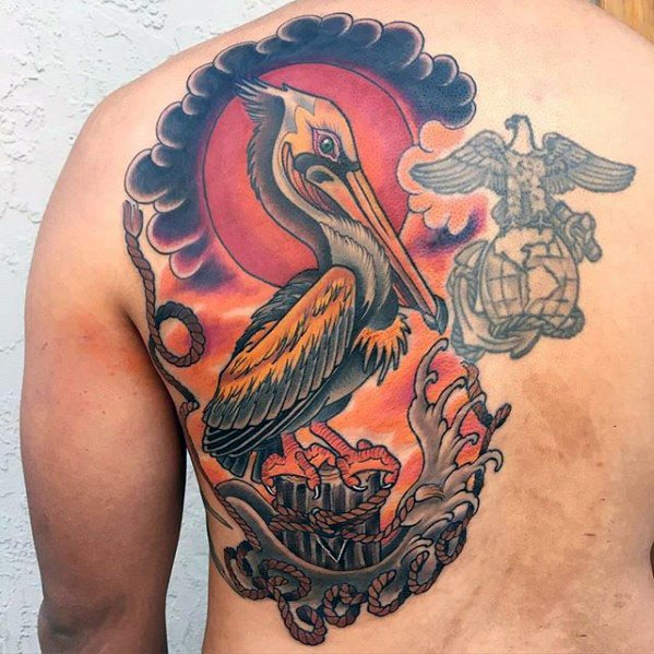 tatouage pelican 29