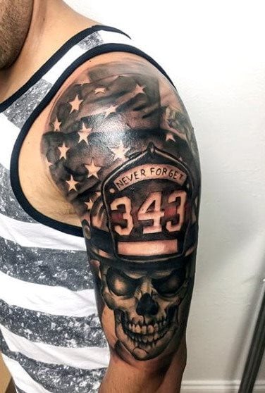 tatouage pompier 61
