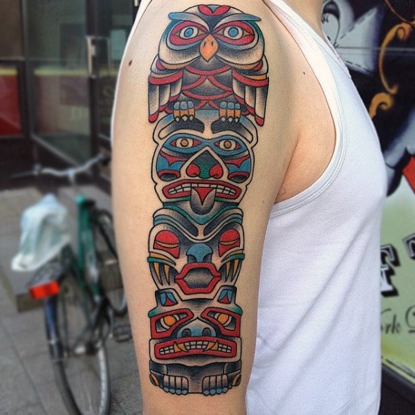 Tatouage de Totem : Significations, dessins et motifs les plus tatoués