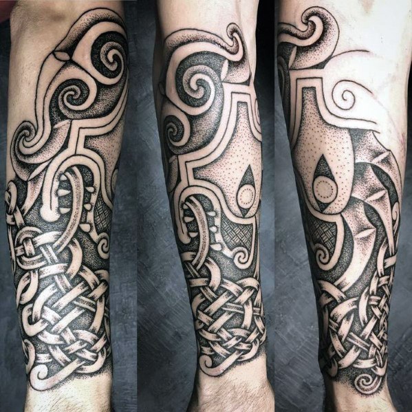 tatouage loup celtique 03
