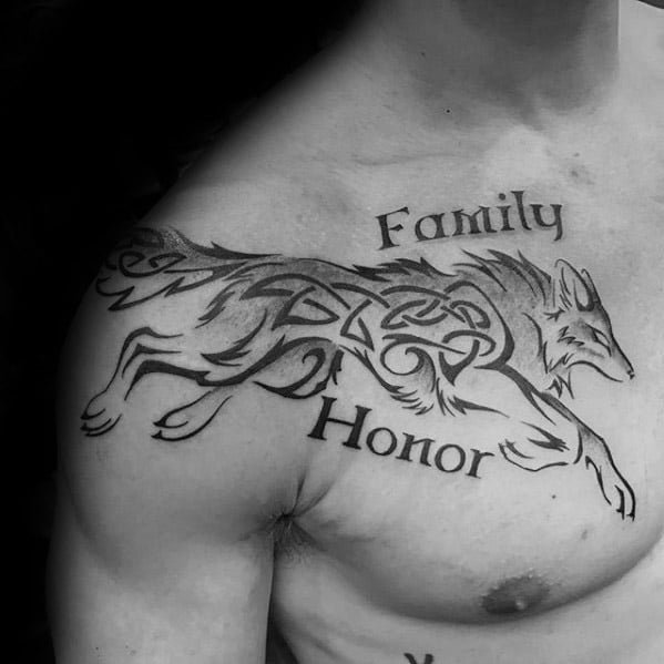 tatouage loup celtique 79