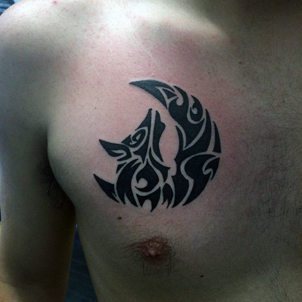 tatouage loup tribal 59