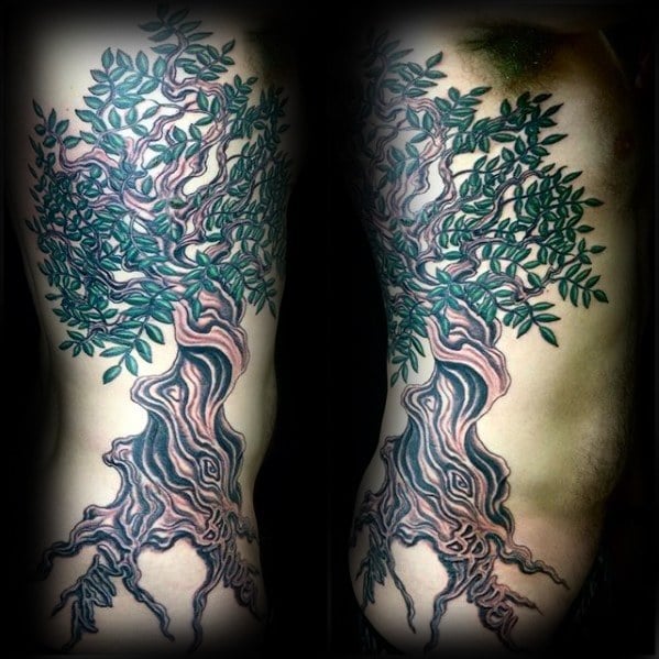 tatouage olivier arbre 21