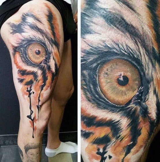tatouage yeux de tigre 77