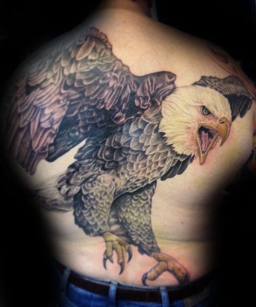 tatouage aigle sur le dos 35
