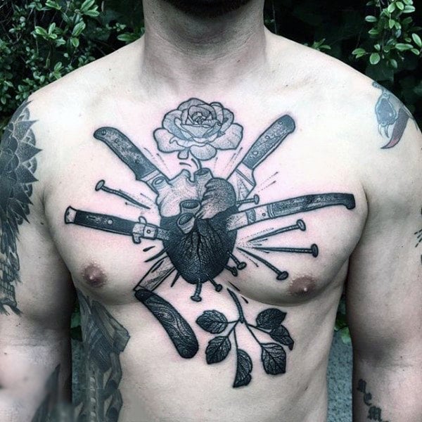 tatouage coeur anatomique realiste 129