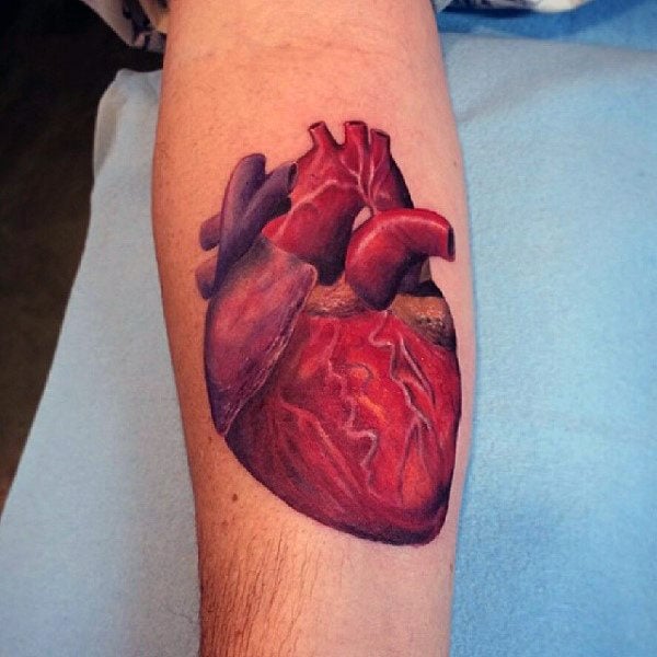 tatouage coeur anatomique realiste 61