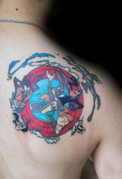 tatouage diable tasmanie taz 45