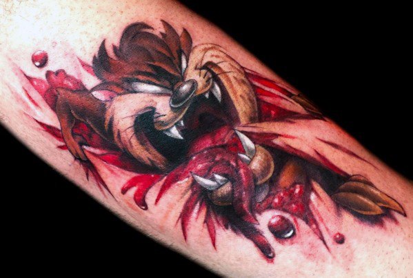 tatouage diable tasmanie taz 51