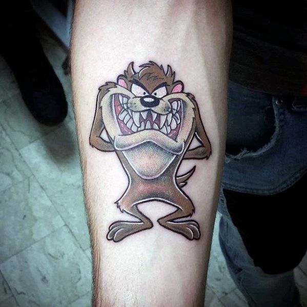 tatouage diable tasmanie taz 53