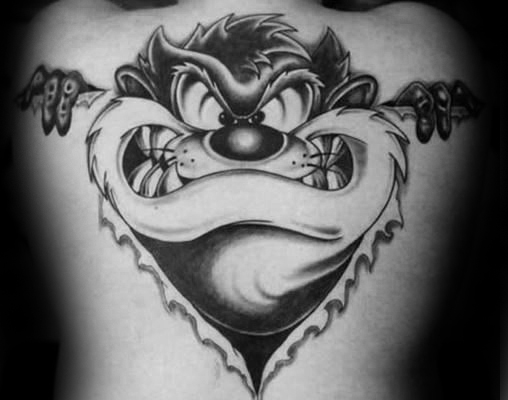 tatouage diable tasmanie taz 67