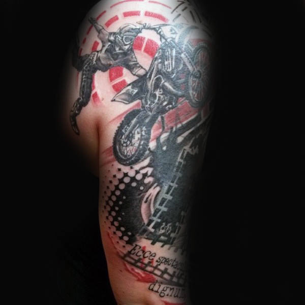 tatouage motocross 90
