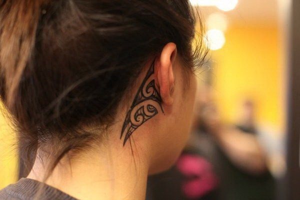 behind ear tattoo 149