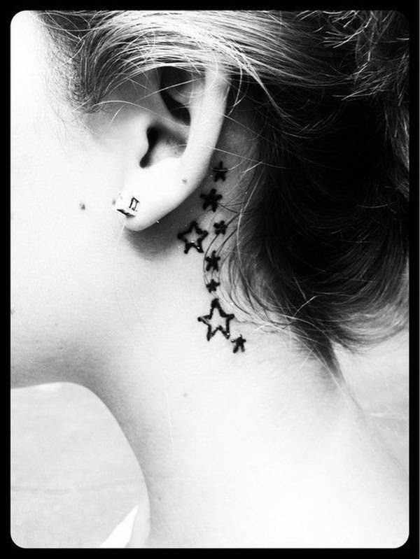 behind ear tattoo 245